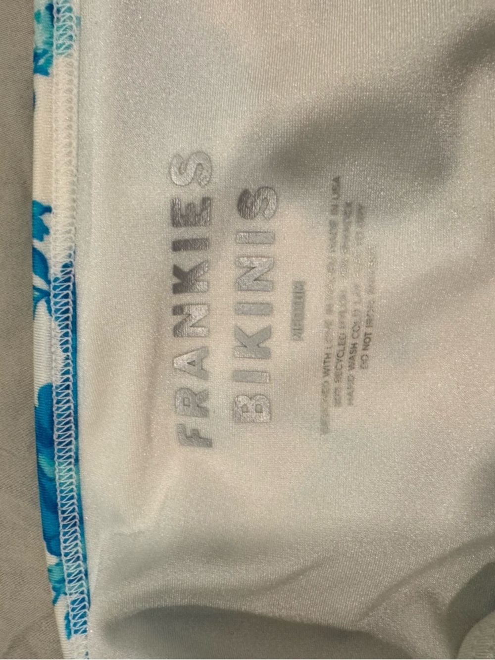 Frankie’s Bikinis Atlas Ruffle Bandeau Top and Ruffle String Bottom Bikini - Picture 9 of 9